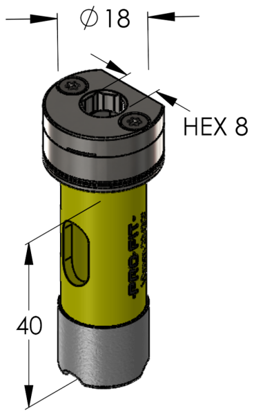ProFit 09031018 Diamantboor Met Geintegreerde C&D Adapter - 18mm - Detailed view of the product