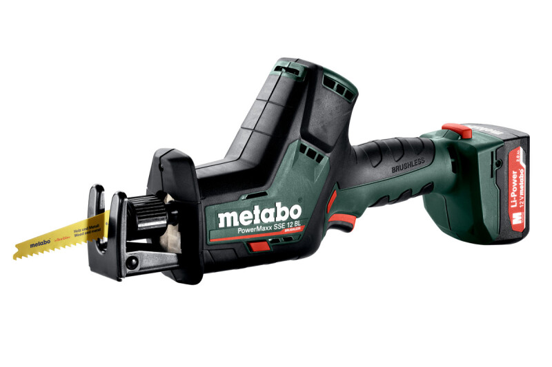 Metabo PowerMaxx SSE 12 BL 12V Li-Ion Accu Reciprozaag Set (2x 2,0Ah Accu) In Koffer - Detailed view of the product