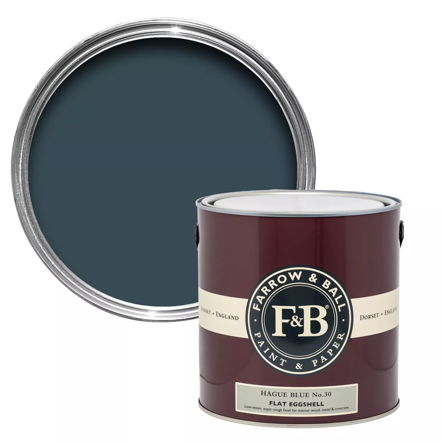 Farrow&Ball Flat Eggshell Hague Blue No.30 - 750ml