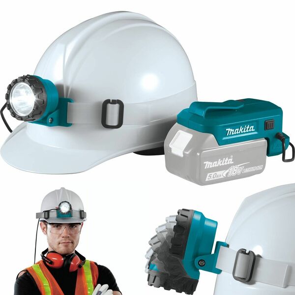 Makita DML800 14,4/18V Li-Ion Accu LED Hoofdlamp Body - Oplaadbaar - 2000Lm - IP54 - Detailed view of the product