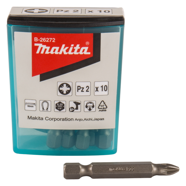 Makita B-26272 Schroefbit PZ2x50mm 10 Stuks EAN: 88381410113