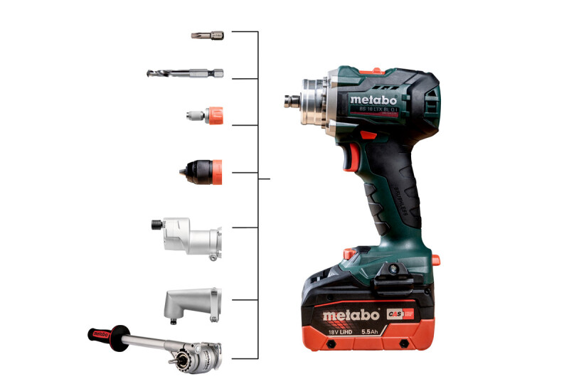 Metabo BS 18 LTX BL Q I 18V Li-ion Accu Boor-/schroefmachine Set (2 X 5.5Ah LiHD Accu) In MetaBOX- Koolborstelloos - Detailed view of the product