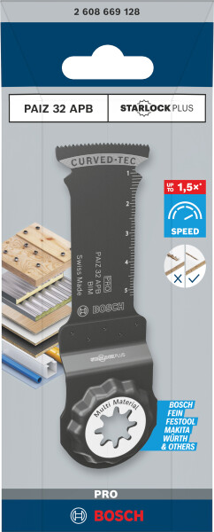 Bosch 2608669128 PRO / PAIZ 32 APB BIM Invalzaagblad - 60 X 32mm - Hout En Metaal (1 St) - Detailed view of the product