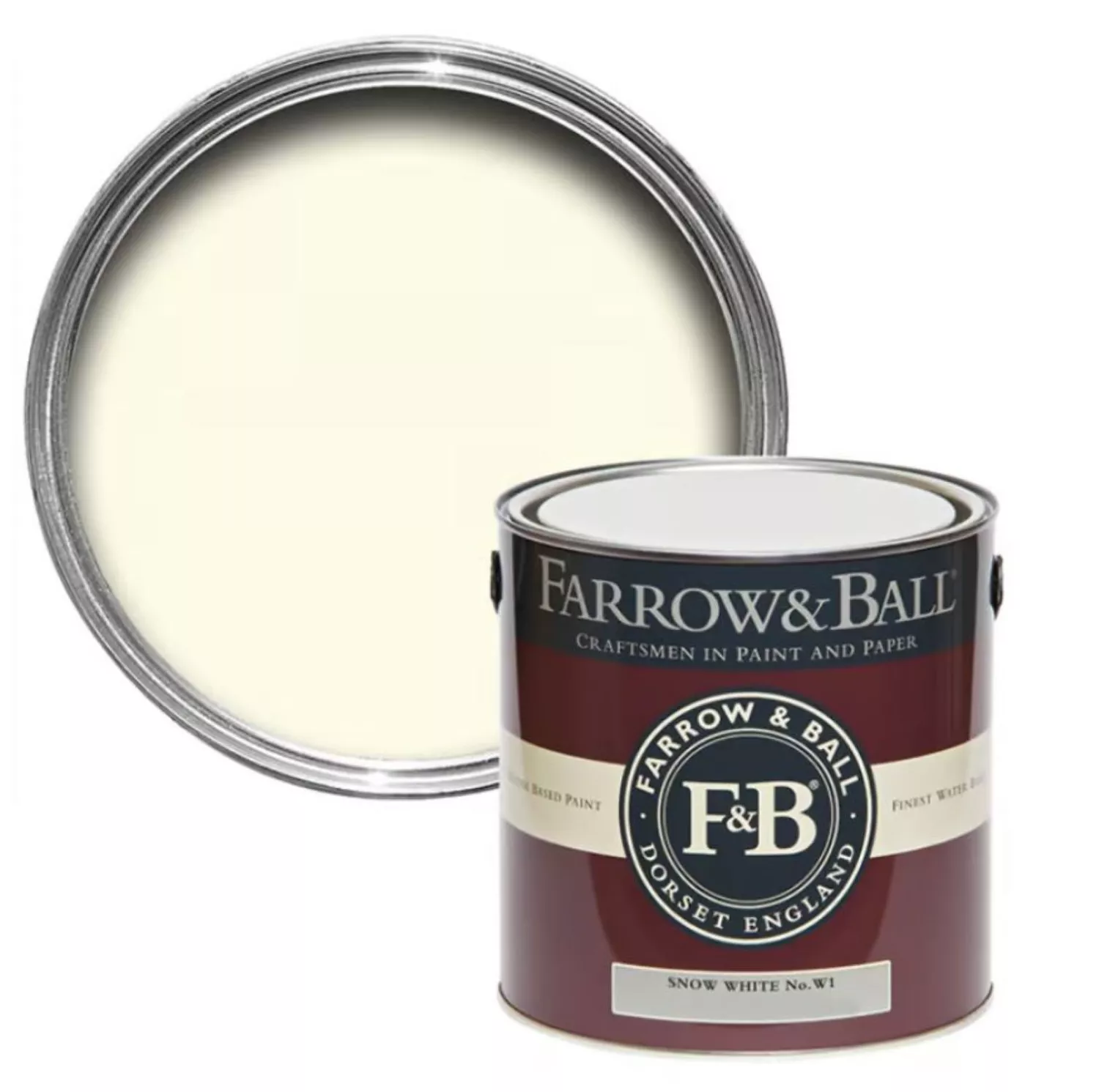 Farrow&Ball Flat Eggshell Snow White No.W1 - 2,5L