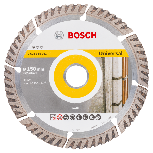 Bosch 2608615061 Diamantdoorslijpschijf - 150 X 22,23mm - Universeel