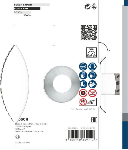 Bosch 2608615061 Diamantdoorslijpschijf - 150 X 22,23mm - Universeel - Detailed view of the product