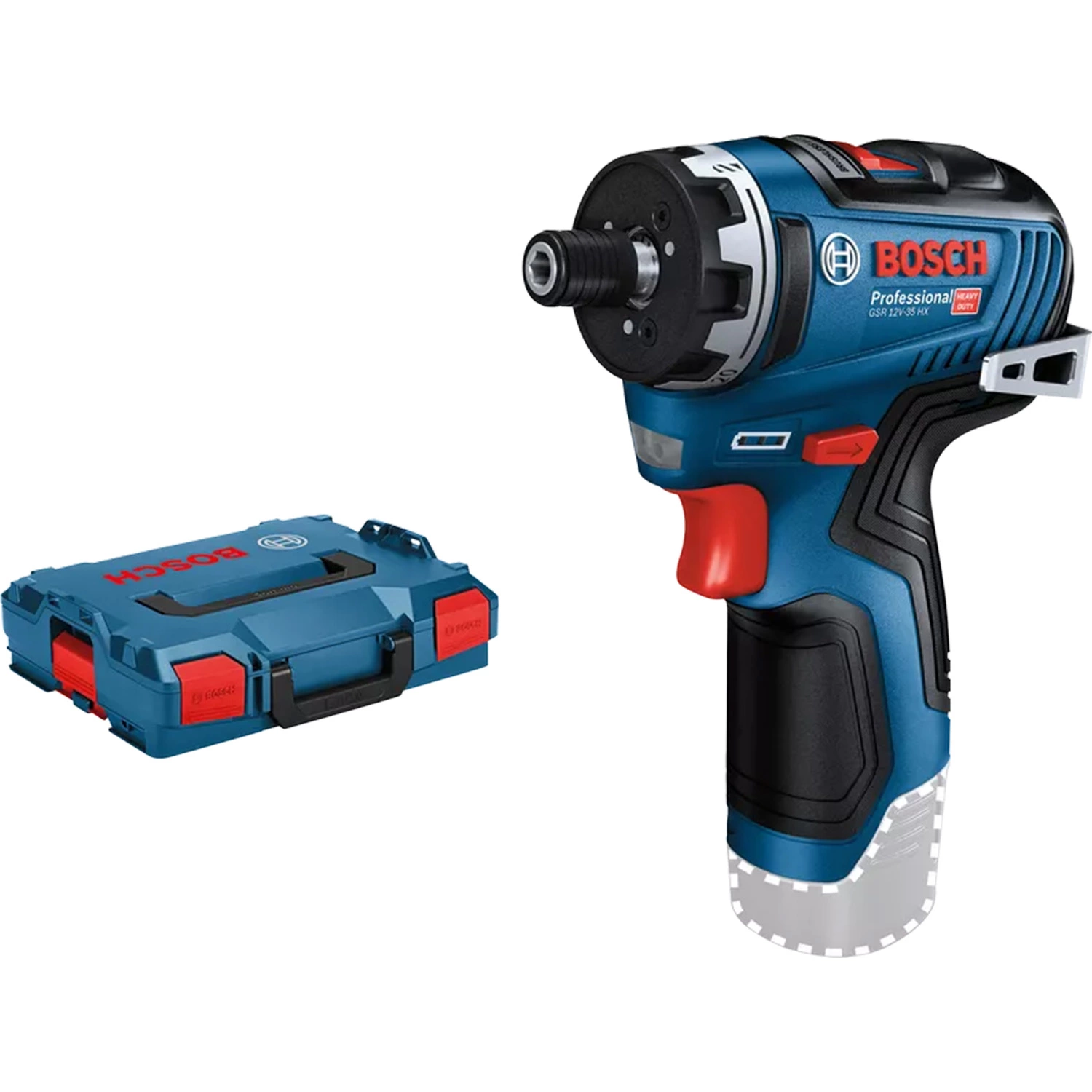 Bosch GSR 12V-35 HX Solo 12V Li-Ion Accu Boor-/schroefmachine Body In L-Boxx - Koolborstelloos