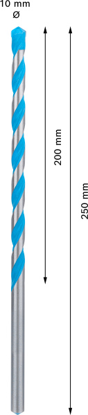 Bosch 2608901485 EXPERT Universeelboor CYL-9 MultiConstruction - 10x200x250mm - Detailed view of the product