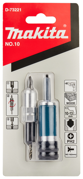 Makita D-73221 Quad Driver - 3.2mm/PH2 - Detailed view of the product