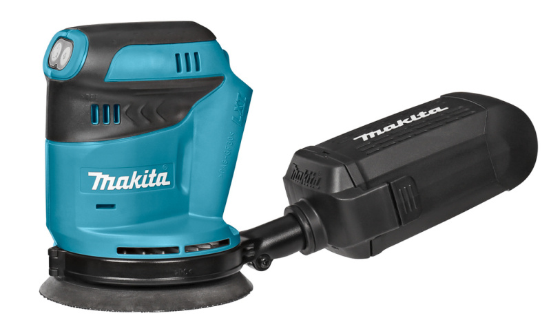 Makita DBO180RTJ 18V Li-Ion Accu Excentrische Schuurmachine Set (2x 5.0Ah Accu) In Mbox - 125mm - Detailed view of the product