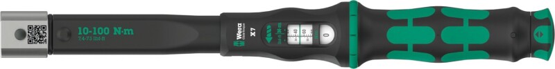 Wera Click-Torque X 7 draaimomentsleutel voor insteekgereedschappen, 10-100 Nm, 14x18 x 10-100 Nm - 05075657001
