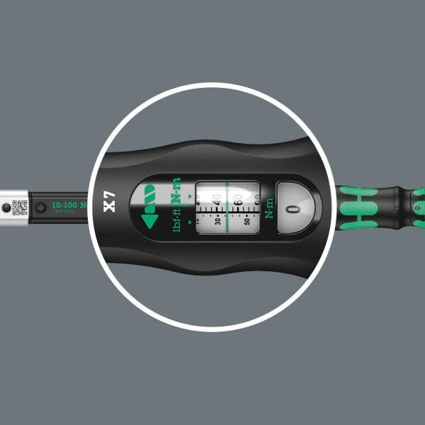 Wera 05075657001 Click-Torque X 7 Draaimomentsleutel - 10-100 Nm - 14x18mm - Detailed view of the product