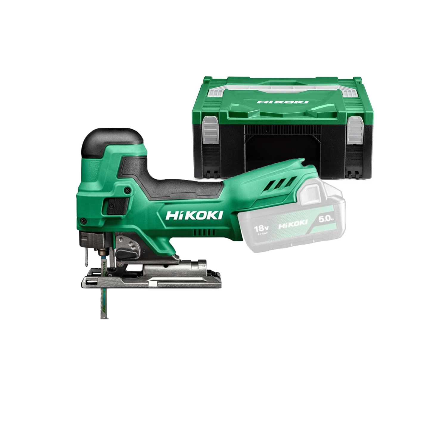 HiKOKI CJ18DBW2Z 18V Li-ion Accu Decoupeerzaag Body In Systainer - 135mm
