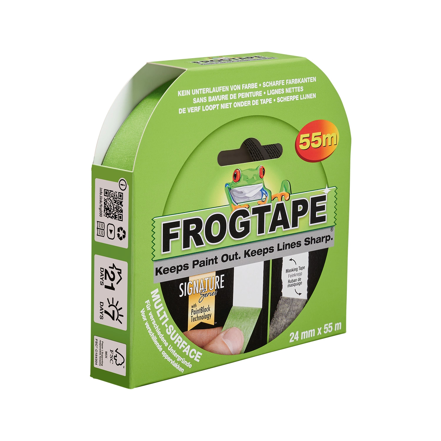 FrogTape Multi Surface Afplaktape 24mm X 55m afbeelding