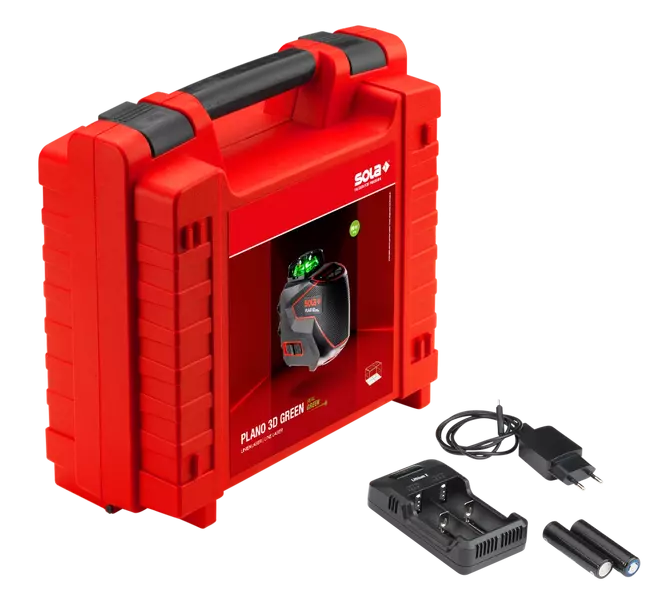 Sola PLANO 3D Green 360° Kruislijnlaser In Koffer - Groen - Detailed view of the product