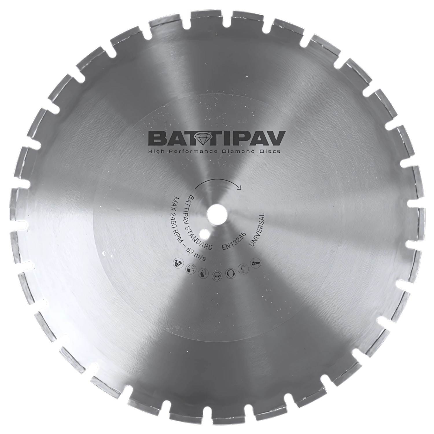 Battipav 13.701.49 Standaard Multi-cut Diamantzaagblad Voor Natzagen - 500 X 25,4 - Middelhard Tot Harde Steen afbeelding