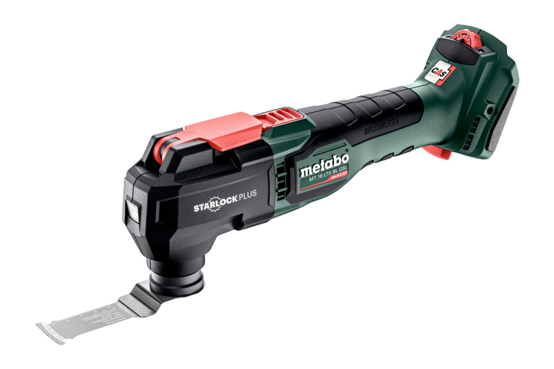 Metabo MT 18 LTX BL QSL 18V Li-ion Accu Multitool Set (2x 4.0Ah LiHD Accu) + Accessoires In MetaBOX - Koolborstelloos - Snelwissel - Detailed view of the product