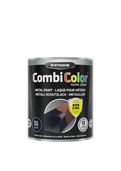 rust-oleum combicolor non zinc satin ral 9005 0.75 ltr