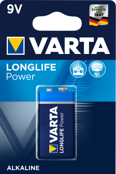 Varta 6LR61 (9V) Longlife Power 9V Blister (1 St) - Detailed view of the product