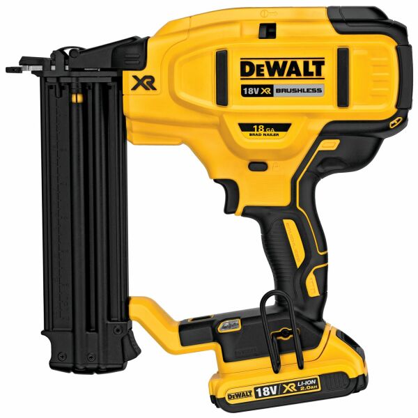 DeWALT DCN680D2-QW 18V Li-ion XR Accu Afwerktacker Set (2x 2.0Ah) In TSTAK - 15-54mm - 18 Gauge - Koolborstelloos - Detailed view of the product