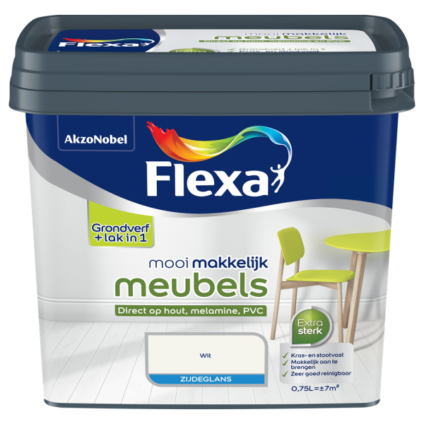 Flexa Mooi Makkelijk - Meubels - Mooi Wit - 750 ml