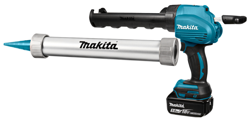 Makita DCG180RTX 18V Li-Ion Accu Lijm- En Kitspuit Set (1x 5.0Ah Accu) Incl. Kokerhouder- En Worsthouder In Koffer - Detailed view of the product