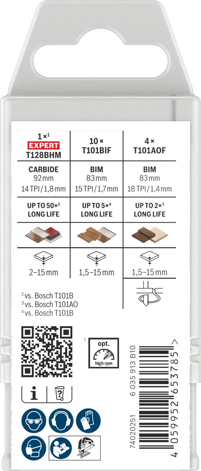 Bosch PRO Laminate Clean 15-delige Decoupeerzaagbladenset - Laminaat thumbnail 3