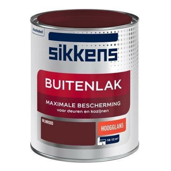 Sikkens S1 Buitenlak Hoogglans - Wijnrood - 0,75L