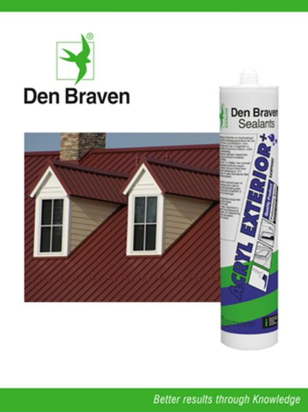 Zwaluw Den Braven 10669201 Acryl Exterior + Acrylaatkit - Wit - 310ml - Detailed view of the product