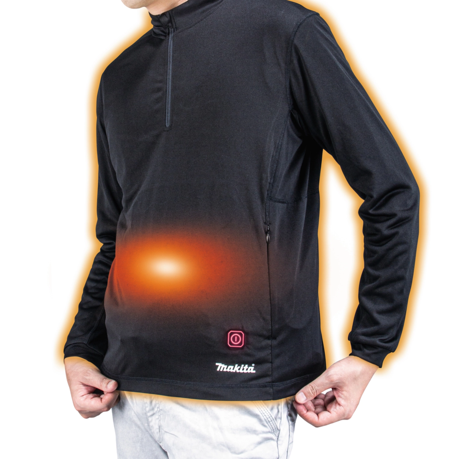 Makita DCX201BXL 12V Li-Ion Accu Verwarmd Ondershirt Met Rits - Maat XL thumbnail 3