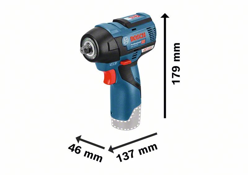 Bosch GDS 12V-115 12V Li-ion Accu Draaislagmoeraanzetter Set (2x 3.0Ah Accu) In L-Boxx - 115Nm - 3/8"- Koolborstelloos - Detailed view of the product