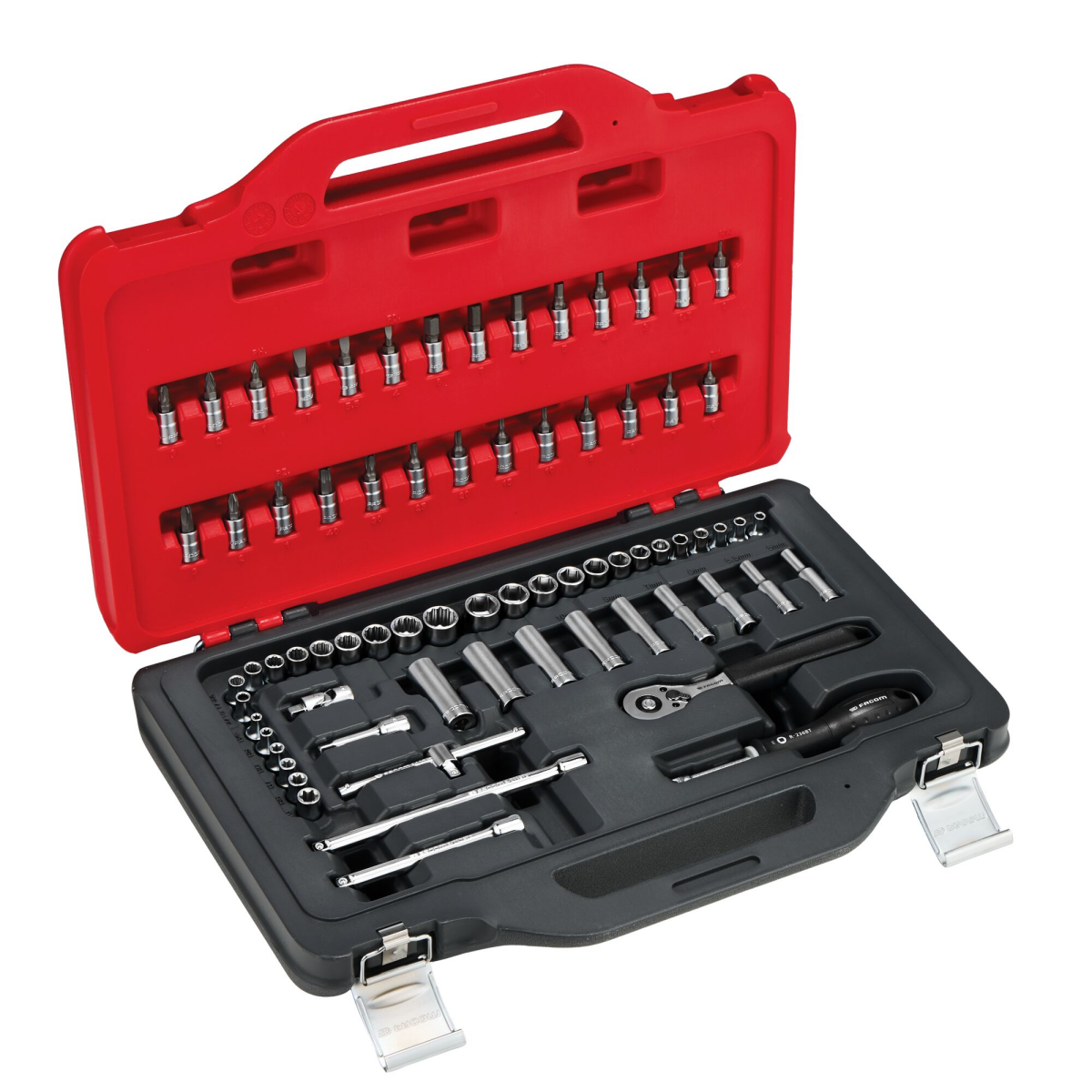 Facom RL.151-EP72PB 72-delige Ratel- en doppenset in Twin Box koffer - 1/4