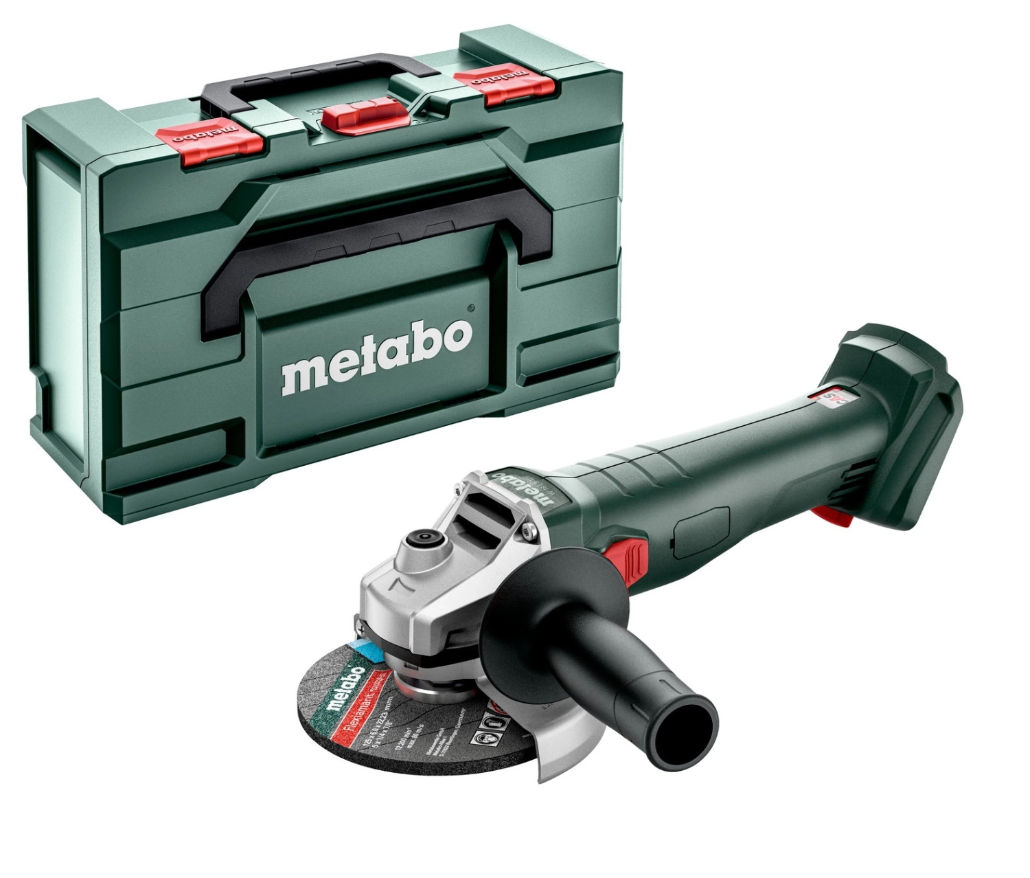 Metabo W 18 L 9-125 18V Li-ion Accu Haakse Slijper Body In MetaBOX - 125 Mm