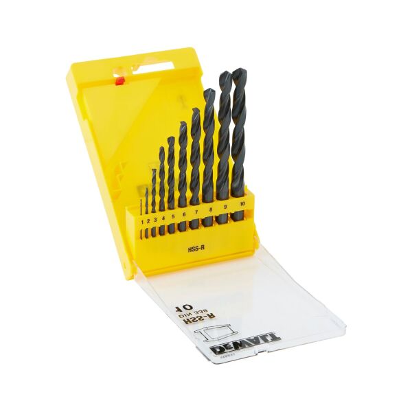 DeWALT DT5911 10 Delige HSS-R Metaalborenset In Cassette - Detailed view of the product