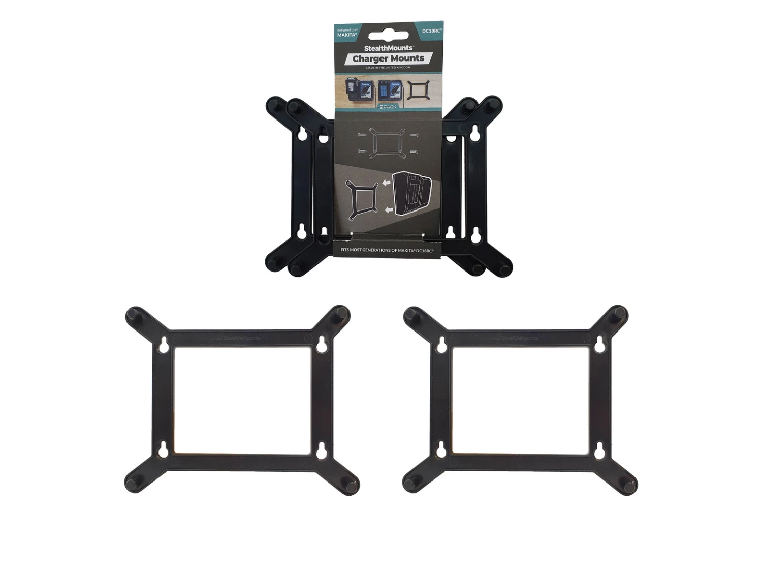 StealthMounts CMC-MK-S Opladerhouder Voor Makita DC18RC - 2 Stuks