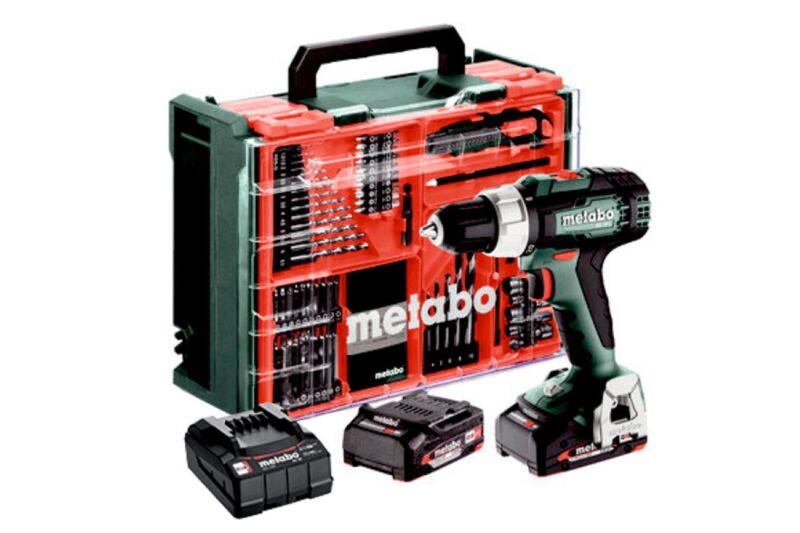 Metabo BS 18 L Mobile Workshop 18V Li-ion Accu Schroef-/boormachine Set (2x 2.0Ah Accu) In Koffer Incl. 74-Delige Accessoiresset - Default image for the product