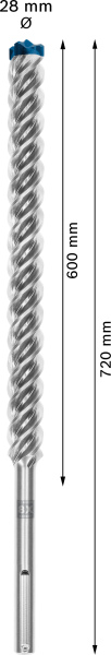 Bosch 2608900249 EXPERT Hamerboor SDS Max-8X - 28x600x720mm - Detailed view of the product