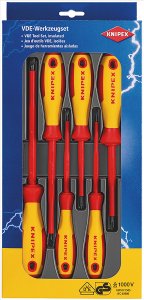 Knipex 00 20 12 V01 Schroevendraaier Set VDE 6-delig