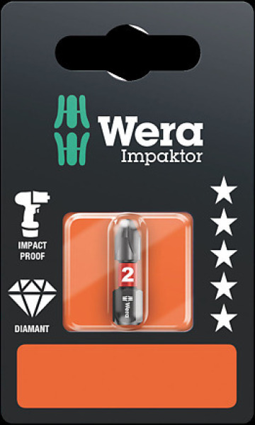 Wera 05073916001 851/1 1/4"Philips Impaktor Bit - PH2 X 25mm - Default image for the product
