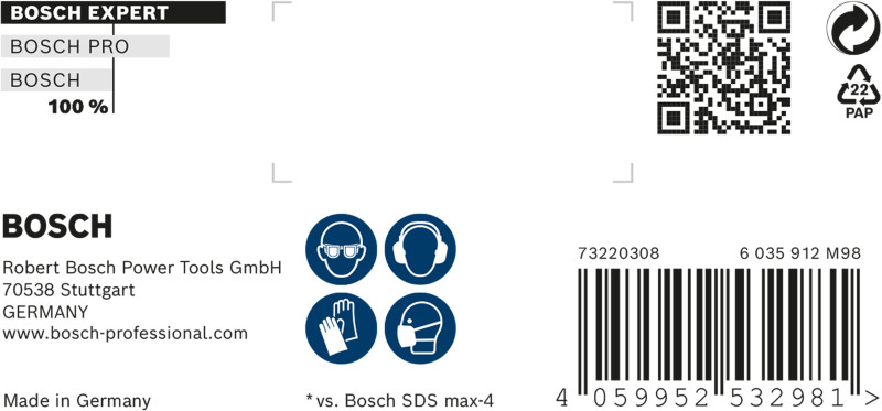 Bosch 2608900224 EXPERT Hamerboor SDS Max-8X - 18x800x940mm - Detailed view of the product