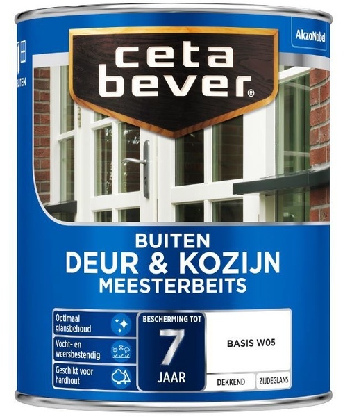 cetabever dekkende meesterbeits deur en kozijn kleur 1 ltr