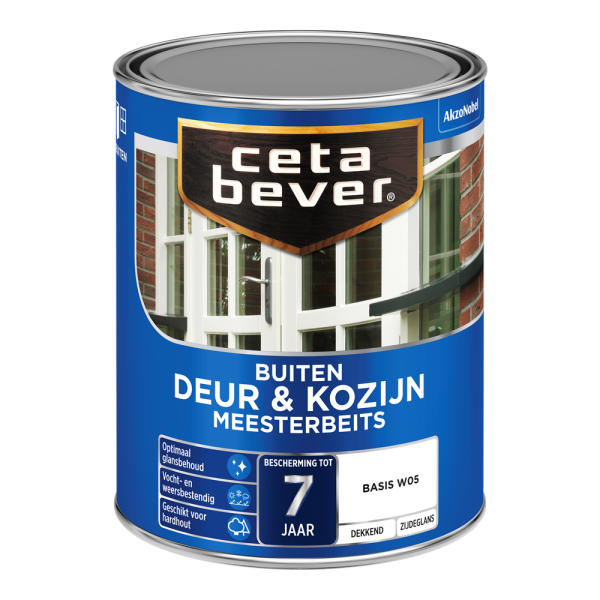 cetabever dekkende meesterbeits deur en kozijn kleur 1 ltr