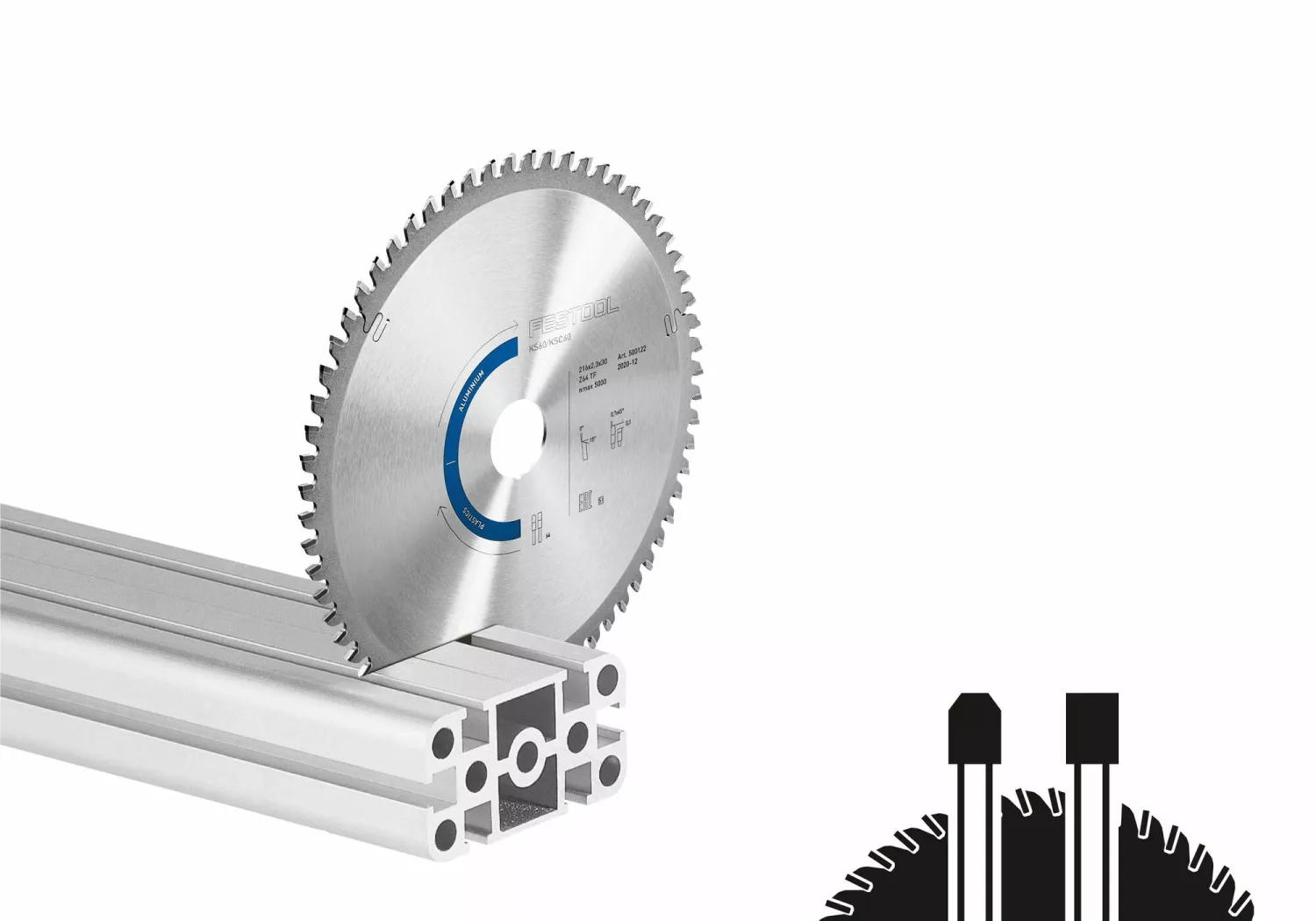 Festool 500122 Cirkelzaagblad - 216 X 30 X 64T - Aluminium thumbnail 2