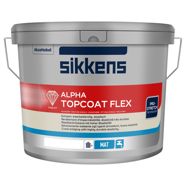 Sikkens Alpha Topcoat Flex - Op Kleur Gemengd - 10L