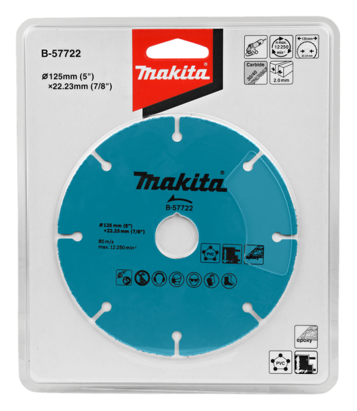 Makita B-57722 Doorslijpschijf - 125 X 22,23mm - Kunststof - Detailed view of the product