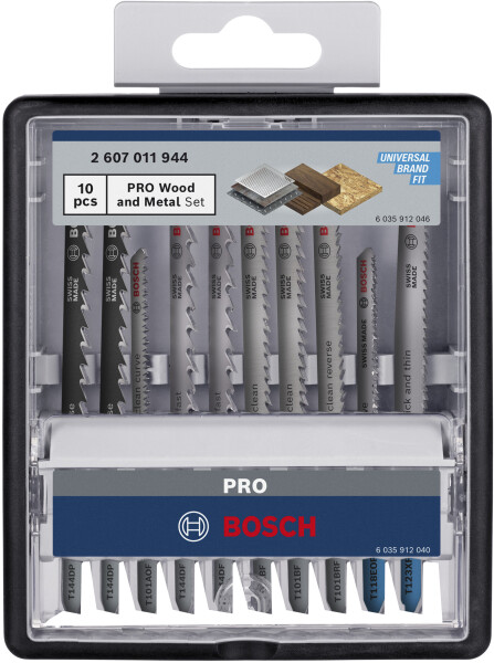 Bosch 2607011944 PRO 10-delige Hout En Metaal Zaagbladenset In Robustline Cassette - Detailed view of the product