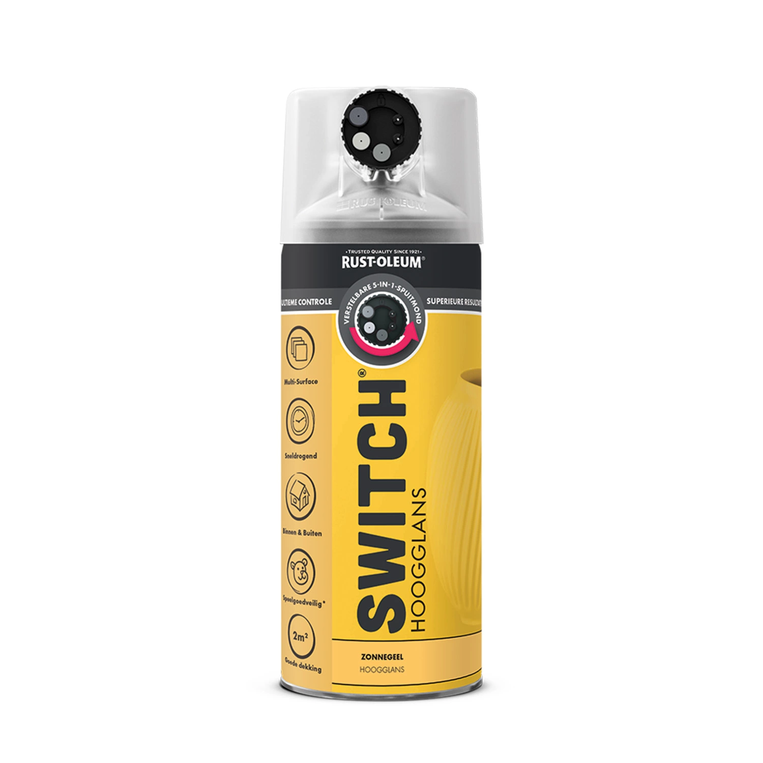 Rust-Oleum Switch Spuitlak - Hoogglans Zonnegeel - 400ml