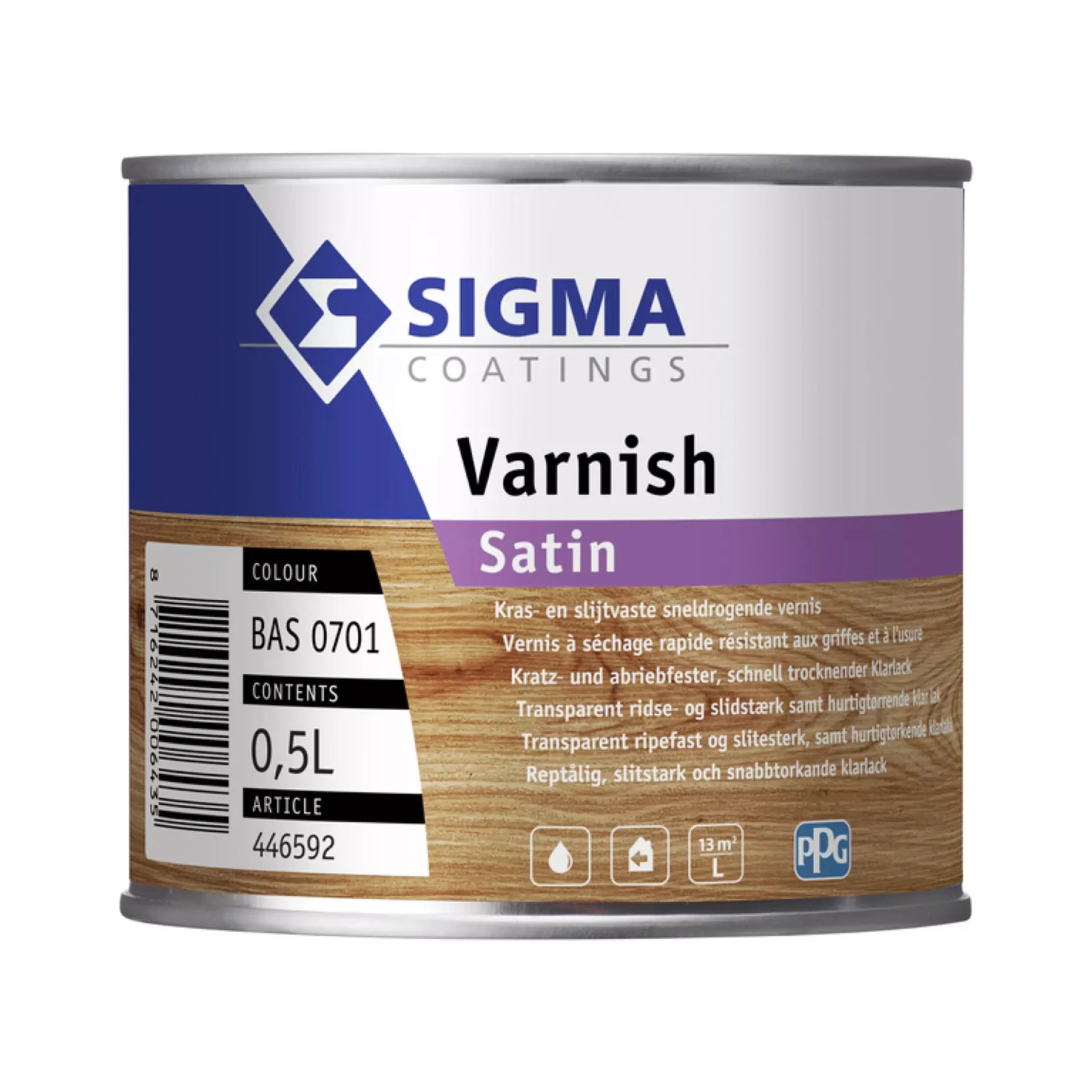 Sigma Varnish Satin - Blank 0701 - 0,5L