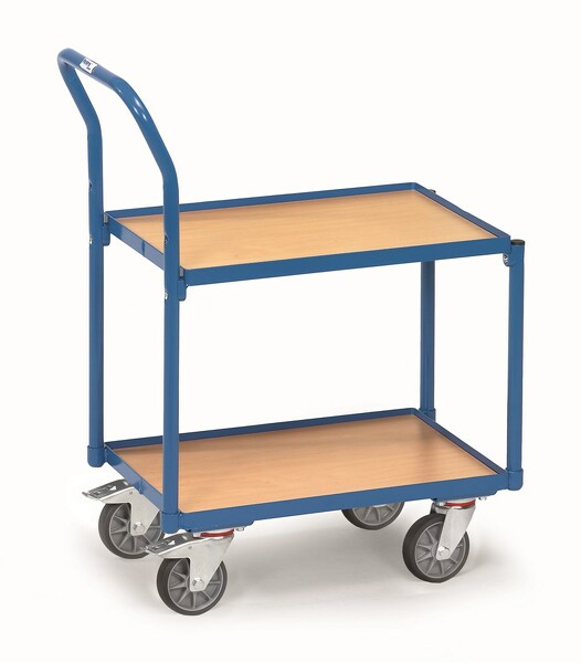 Fetra 135400 Platformwagen - 2 Etages Met Rand, Laadvlak 605 X 405 Mm