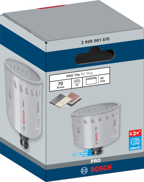 Bosch 2608901570 PRO Tile PC Plus Diamantgatzaag Voor Tegels - 70mm - Detailed view of the product